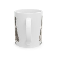 Load image into Gallery viewer, Personalized Dog Portrait Mug – Husky &amp; Border Collie Pencil Sketch.